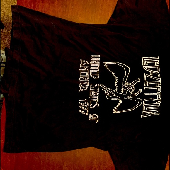 Led Zeppelin United States of America 1977 T-shirt size extra large black - Picture 1 of 1